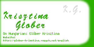 krisztina glober business card